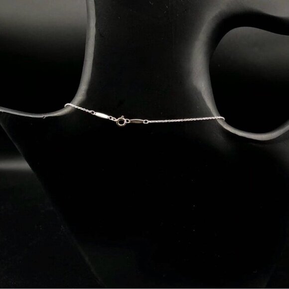 Tiffany & Co. Elsa Peretti Sterling Silver Bean Pendant Necklace 16” - Picture 4 of 9